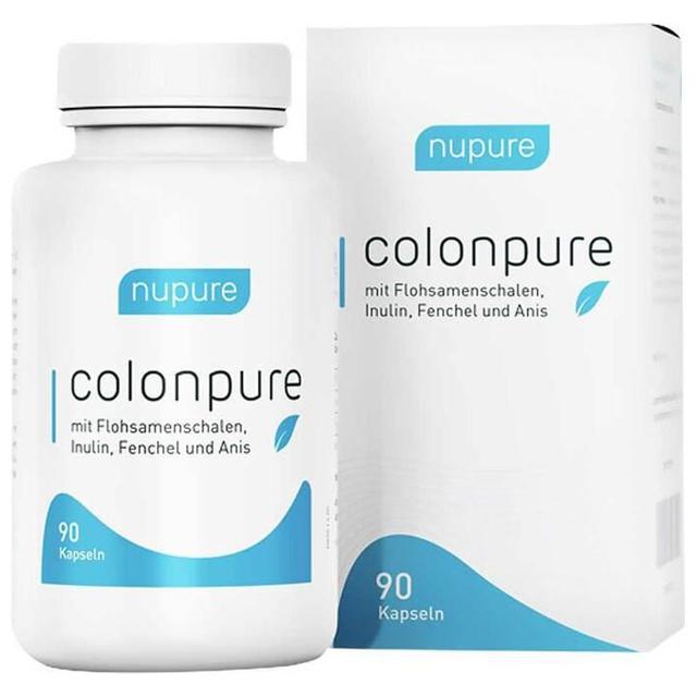 Nupure colonpure mit Flohsamenschalen & Inulin Kapseln, 90 St Kapseln product image
