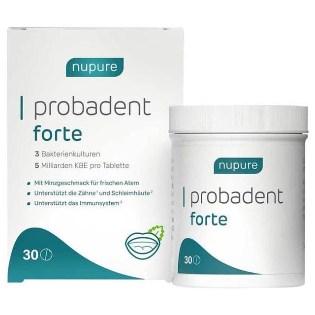 Nupure probadent forte 3 Bakterien Kulturen 5 Mrd. KBE Lutschtabletten, 30 St Lutschtabletten product image