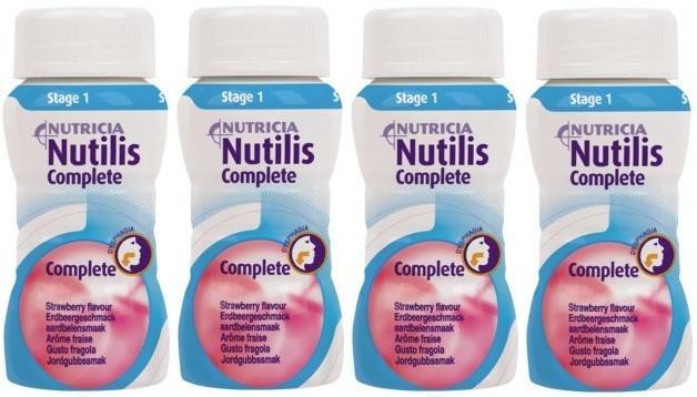 Nutilis Complete stage 1 komplett kosttillägg, jordgubb 4 x 125 milliliter product image