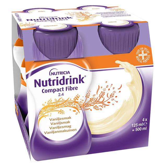 Nutridrink Compact Fibre Vaniljsmak Drickfärdigt kosttillägg 4x125 ml product image