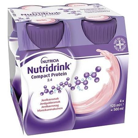 Nutridrink Compact Protein Jordgubbsmak 4 x 125 ml product image