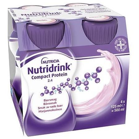 Nutridrink Compact Protein Rödabärssmak 4 x 125 ml product image