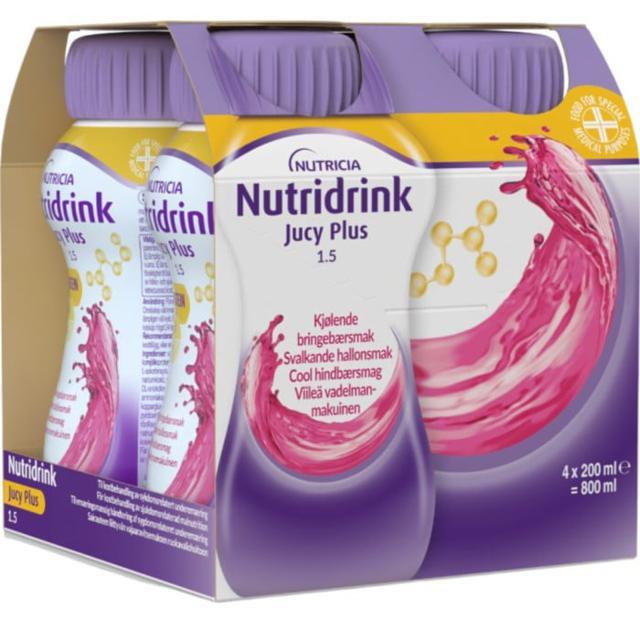 Nutridrink Jucy Plus Svalkande Hallon 4x200 ml product image