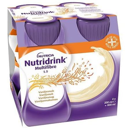 Nutridrink Multi Fibre Vaniljsmak 4 x 200 ml product image