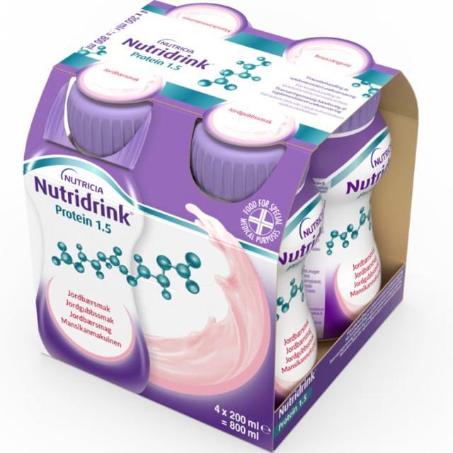 Nutridrink Protein Jordgubbsmak 4 x 200 ml product image