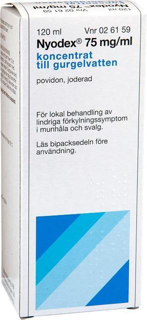 Nyodex, koncentrat till gurgelvatten 75 mg/ml 120 ml product image