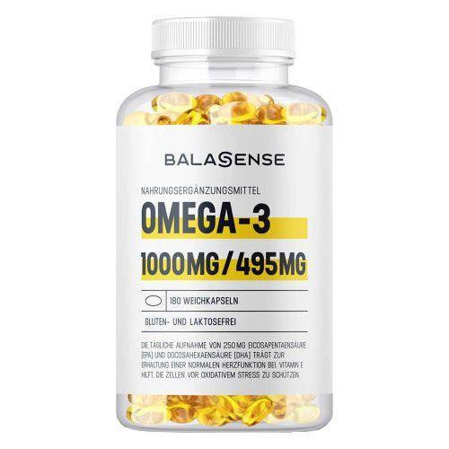 Omega 3 1000 mg / 495 mg Balasense mit Vitamin E, 180 St Weichkapseln product image