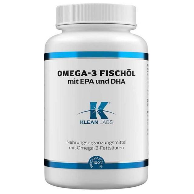 Omega-3 Fischöl 1200 mg mit EPA und DHA Klean Labs, 100 St Weichkapseln product image
