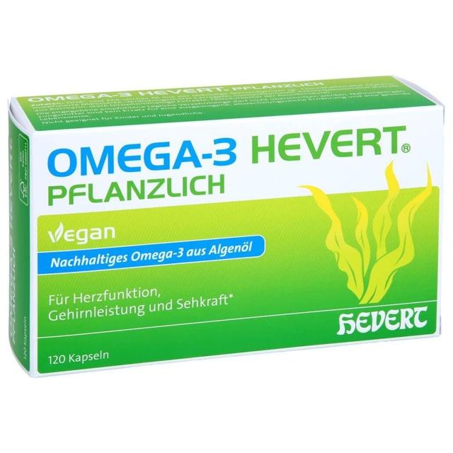 OMEGA-3 HEVERT PFLANZLICH 120 St Weichkapseln product image