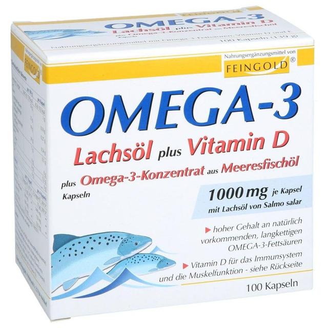 OMEGA-3 LACHSÖL plus Vit.D plus Omega-3 Konz.Kps. product image