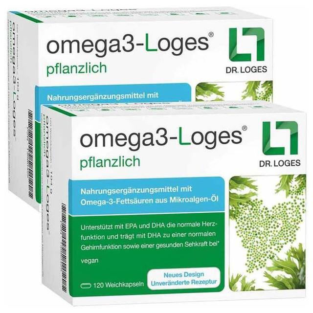OMEGA3-Loges pflanzlich Kapseln, 2x120 St Kapseln product image