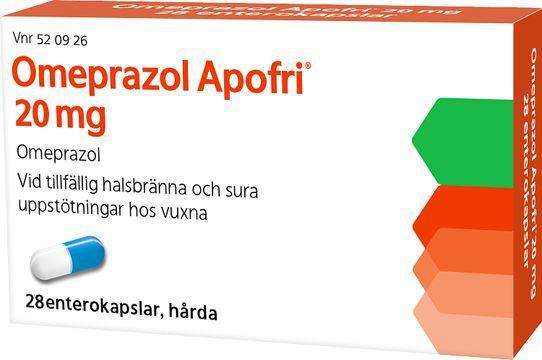 Omeprazol Apofri, enterokapsel, hård 20 mg, 28 st product image