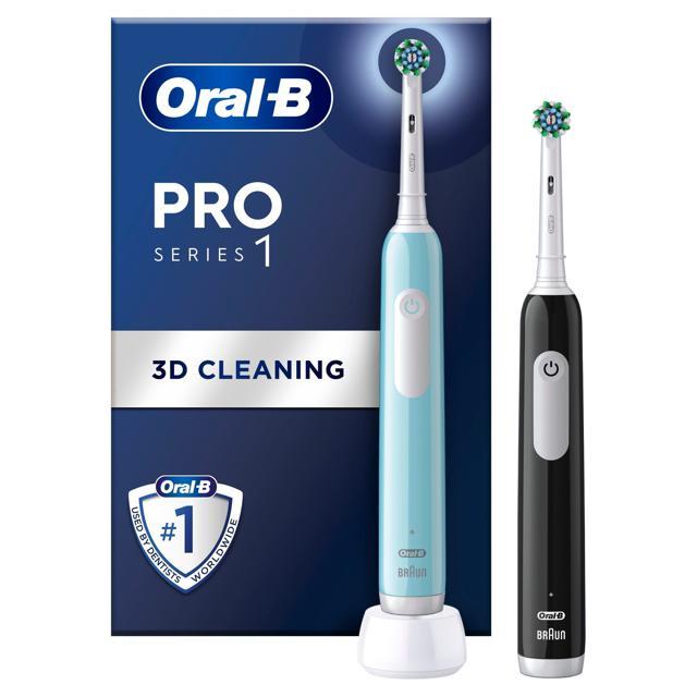 Oral-B Pro Series 1 Duopack, blå & svart eltandborste product image