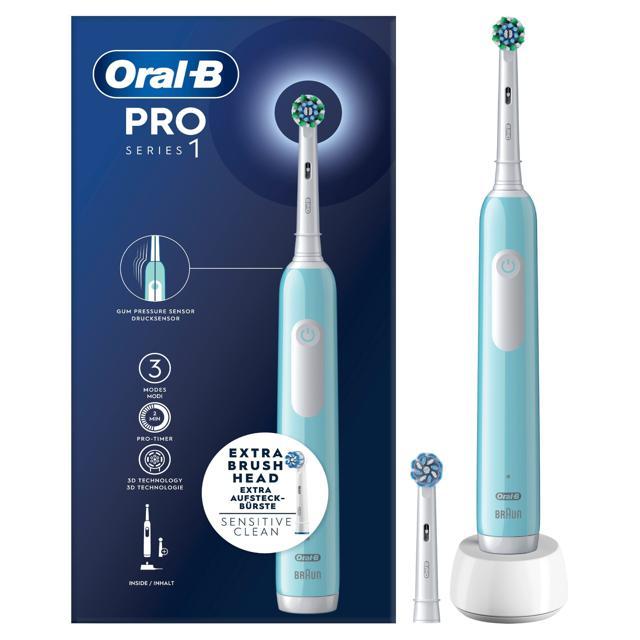 Oral-B Pro S1 Blå Eltandborste 2 Tandborsthuvuden Designed by Braun product image