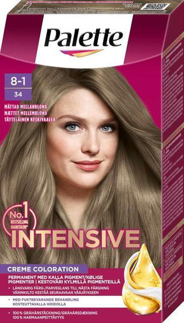 Palette Intensive Creme Coloration 8-1 Mättad Mellanblond product image