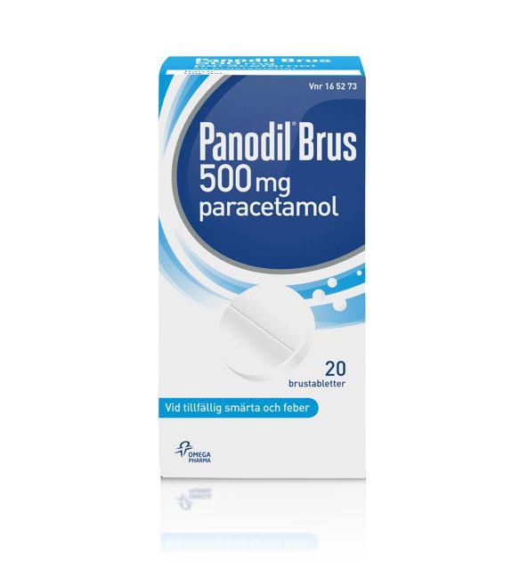 Panodil Brus 500 mg 20 brustabletter product image