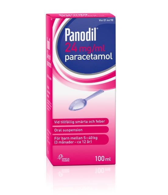 Panodil, oral suspension 24 mg/ml 100 ml product image
