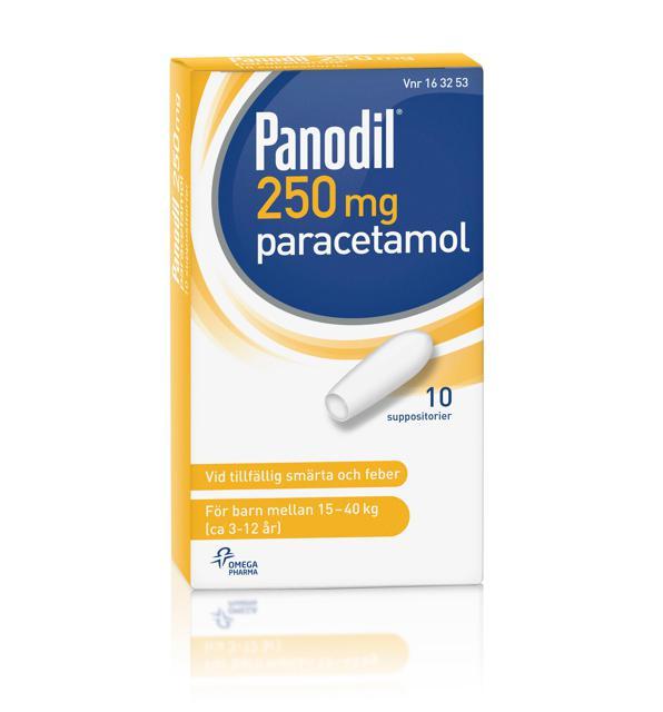 Panodil, suppositorium 250 mg, 10 st product image