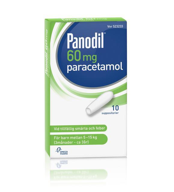 Panodil, suppositorium 60 mg, 10 st product image