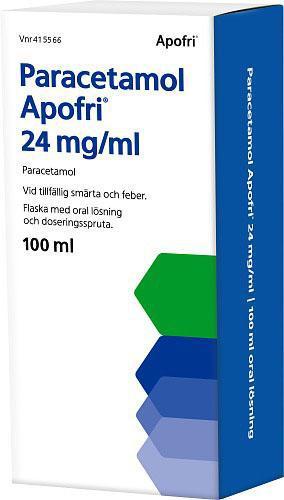 Paracetamol Apofri, oral lösning 24 mg/ml, 100 ml product image