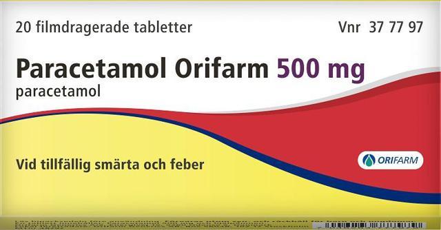 Paracetamol Orifarm, filmdragerad tablett 500 mg 20 st product image