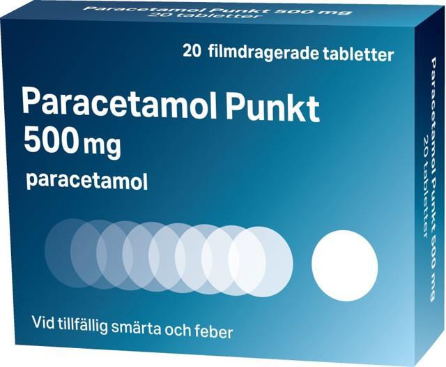Paracetamol Punkt, filmdragerad tablett 500 mg 20 st product image
