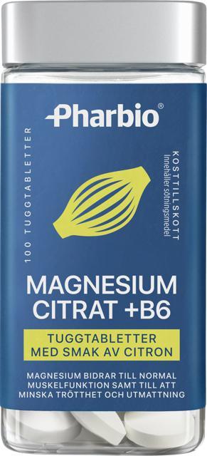 Pharbio Magnesiumcitrat + B6 Tuggtablett 100 st product image