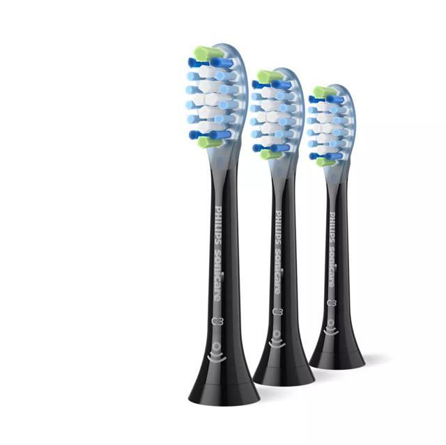 Philips Sonicare C3 Premium Plaque Defence borsthuvuden, Svarta, 2+1-pack, HX9043/88 product image