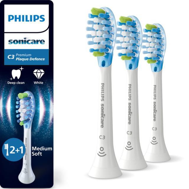 Philips Sonicare Premium Plaque Defence 2+1-pack borsthuvuden HX9043/87 product image