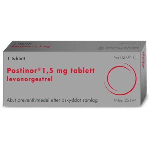 Postinor tablett 1,5 mg, 1 st product image