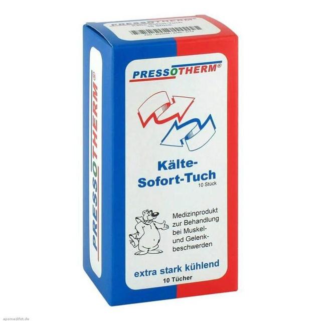 Pressotherm Kälte Sofort Tücher, 10 St Tücher product image