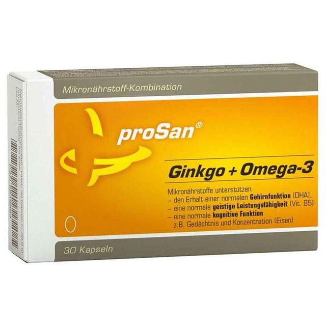Prosan Ginkgo + Omega-3 Kapseln, 30 St Kapseln product image