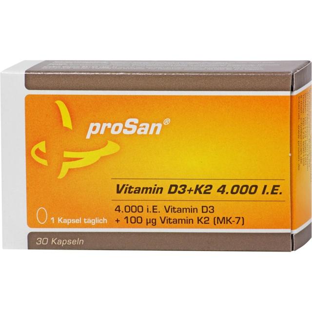 PROSAN Vitamin D3+K2 4.000 I.E. Kapseln product image