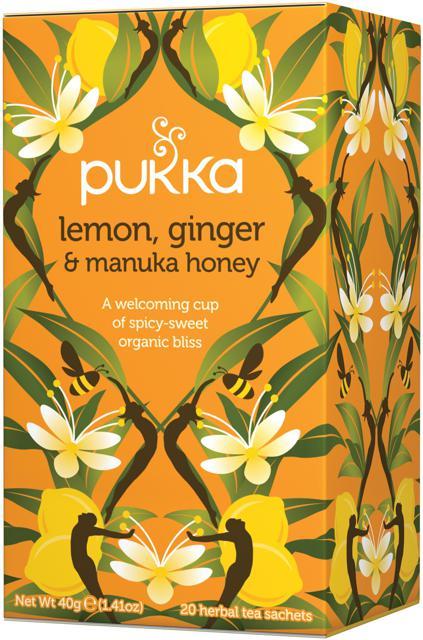 Pukka Lemon, Ginger & Manuka Honey 20 tepåsar product image