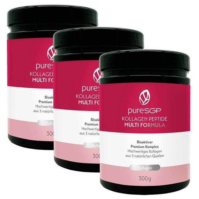 PureSGP Kollagen Peptide Multi Formula Pulver, 3x300 g Pulver product image