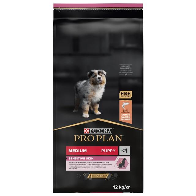 Purina Pro Plan Medium Puppy Sensitive Skin OptiDerma 12 kg product image