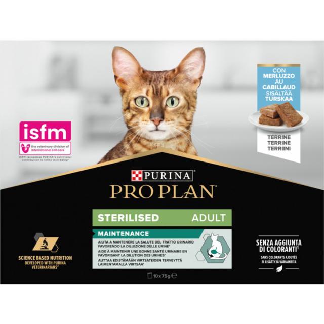 PURINA PRO PLAN Sterilised Adult Maintenance 10 x 75 g - Torsk product image