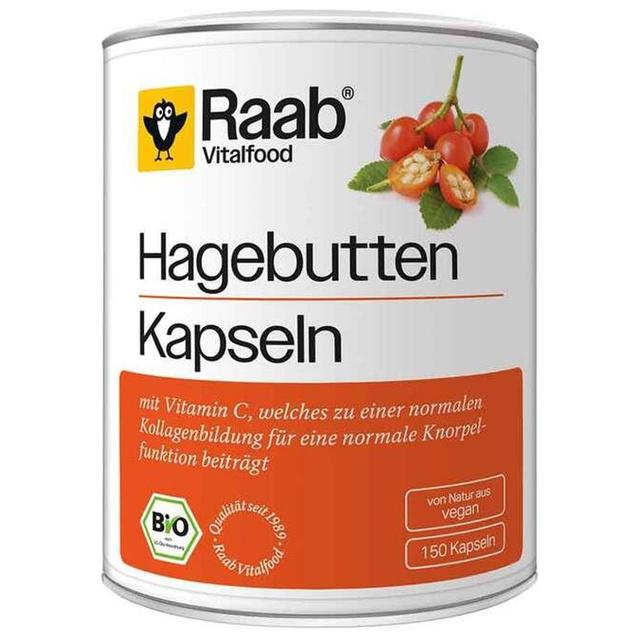 Raab Vitalfood Hagebutte Bio Kapseln, 150 St Kapseln product image