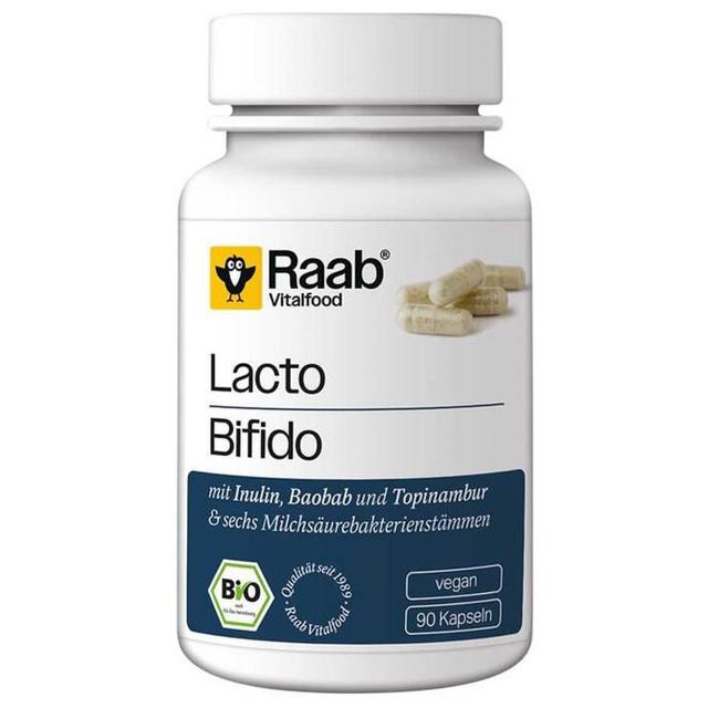 Raab Vitalfood Lacto + Bifido Bio Kapseln, 90 St Kapseln product image