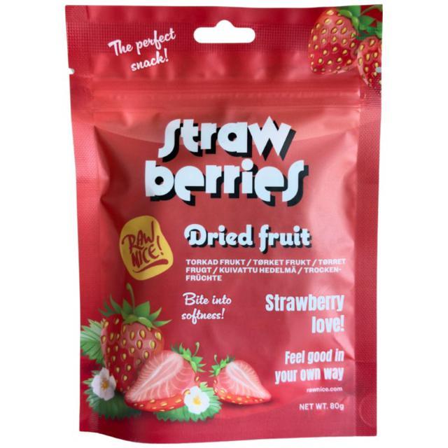 Rawnice Torkad Jordgubbar, 80 g product image