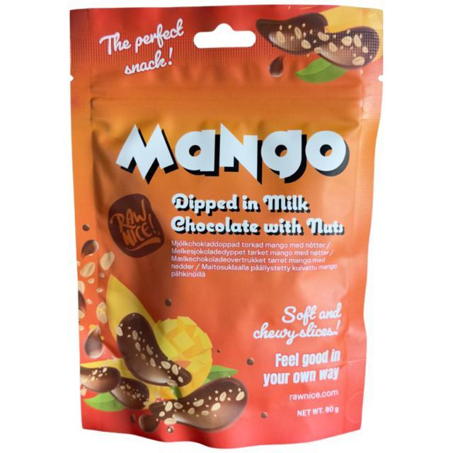 Rawnice Torkad Mango med choklad & nötter, 80 g product image