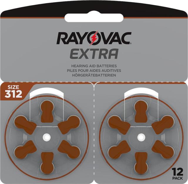 Rayovac Extra advanced Hörapparatsbatterier 312 brun 12 st product image