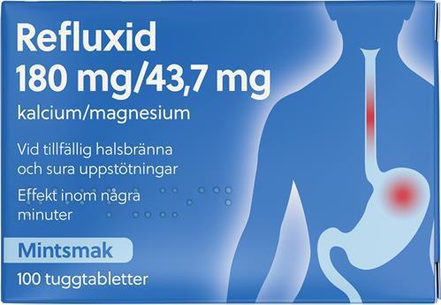 Refluxid, tuggtablett 180 mg / 43,7 mg, 100 st product image