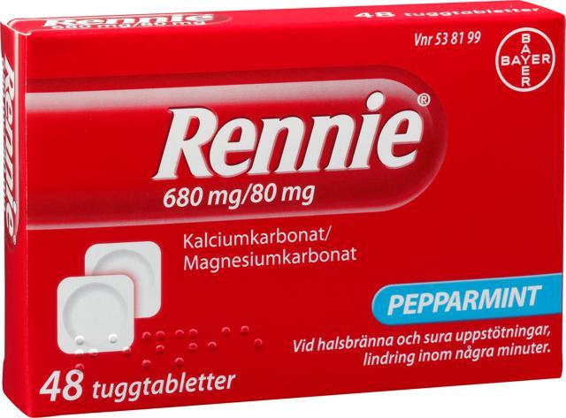 Rennie, tuggtablett 680 mg/80 mg 48 st product image