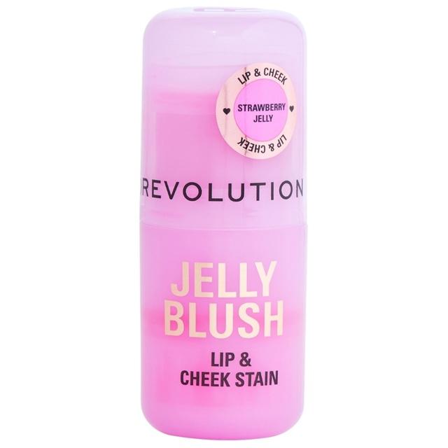 Revolution Jelly Blush Stick Lip and Cheek Stain Strawberry Pink 5,5 g product image