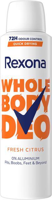 2 få 25%, Rexona Whole Body Deo Fresh Citrus Spray 150 ml product image