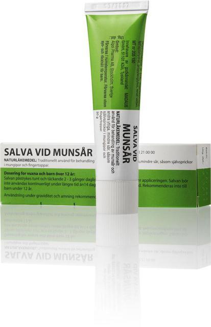 Salva vid munsår Medel vid sår- och brännskador, Salva, 20 gram product image