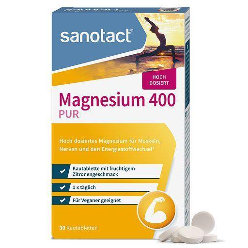 SANOTACT Magnesium 400 PUR Kautabletten product image