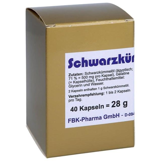 Schwarzkümmelöl Kapseln, 40 St Kapseln product image