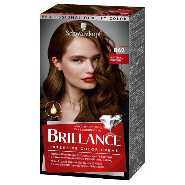 Schwarzkopf Brillance Intensive Color Creme 862 Natural Brown product image